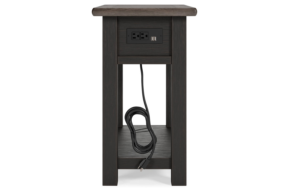 Tyler Creek Two-tone Chairside End Table from Ashley - Luna Furniture