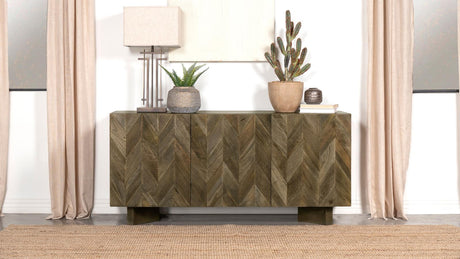 Tyler Mango Brown 3-Door Dining Sideboard Server from Coaster - Luna Furniture