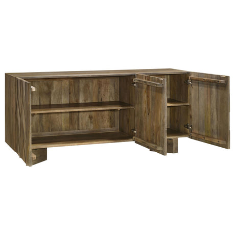 Tyler Mango Brown 3-Door Dining Sideboard Server from Coaster - Luna Furniture