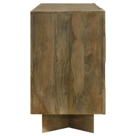Tyler Mango Brown 3-Door Dining Sideboard Server from Coaster - Luna Furniture