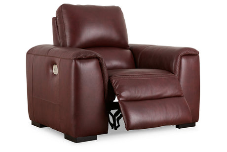 Alessandro Garnet Power Recliner from Ashley - Luna Furniture