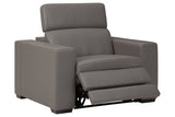 Texline Gray Power Recliner -  - Luna Furniture