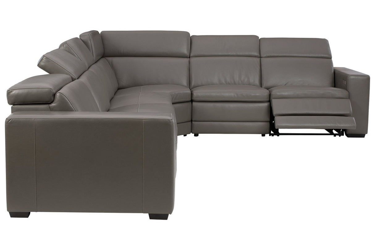 Texline Gray 7-Piece Power Reclining Sectional