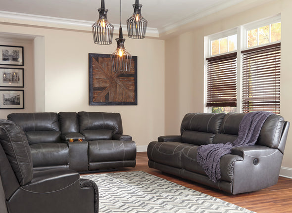 McCaskill Gray Power Reclining Living Room Set