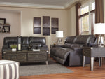 McCaskill Gray Reclining Living Room Set