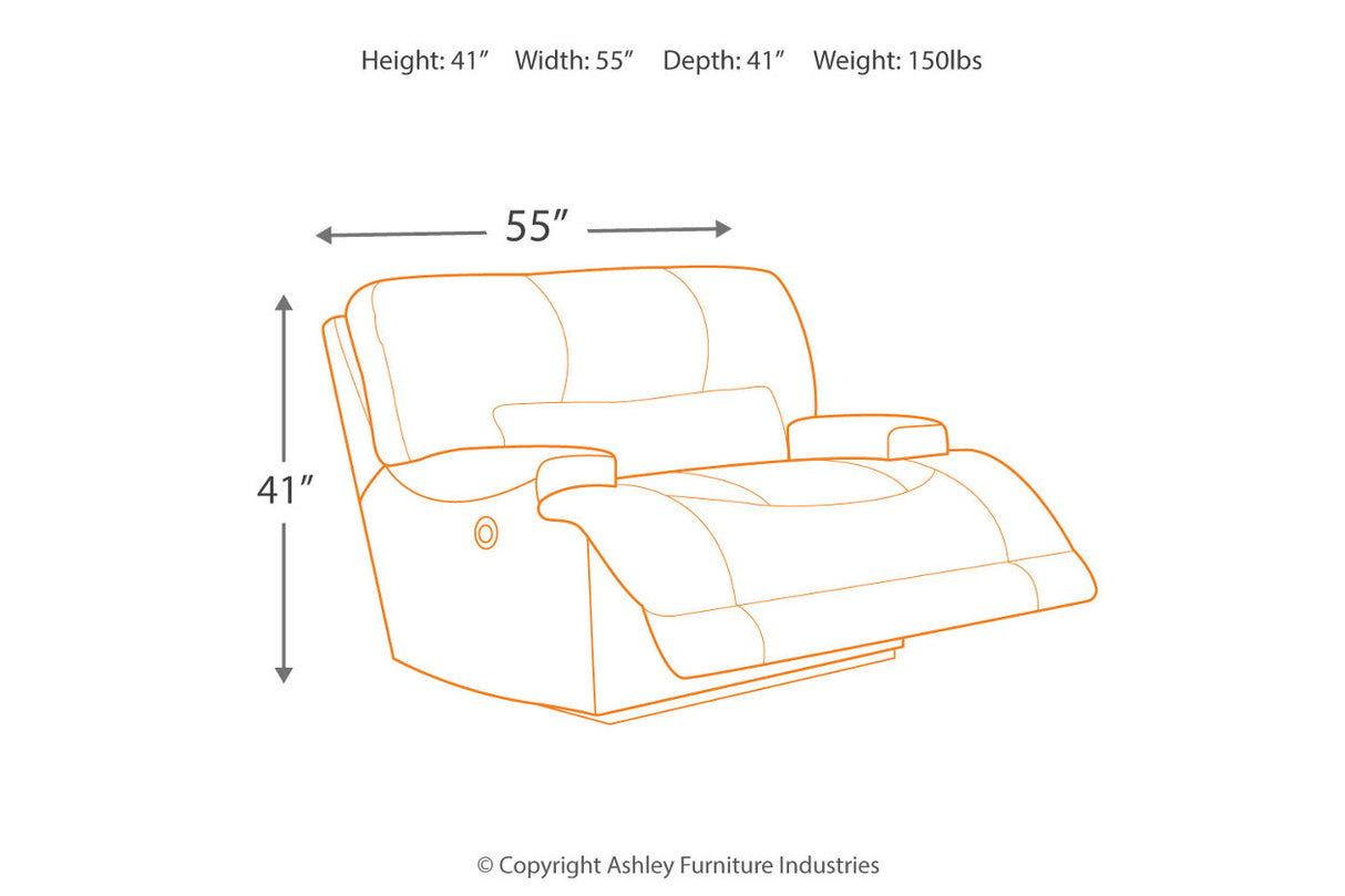 McCaskill Gray Oversized Recliner -  - Luna Furniture