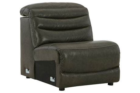 Center Line Dark Gray Armless Chair from Ashley - Luna Furniture