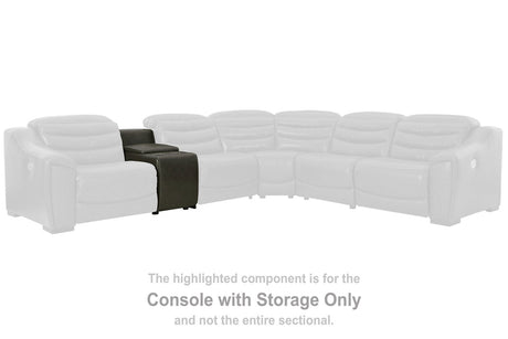 Center Line Dark Gray Console with Storage from Ashley - Luna Furniture