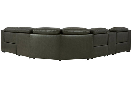 Center Line Dark Gray 6-Piece Power Reclining Sectional from Ashley - Luna Furniture