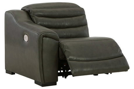 Center Line Dark Gray Left-Arm Facing Power Recliner from Ashley - Luna Furniture
