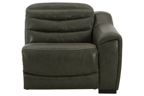 Center Line Dark Gray Right-Arm Facing Power Recliner from Ashley - Luna Furniture