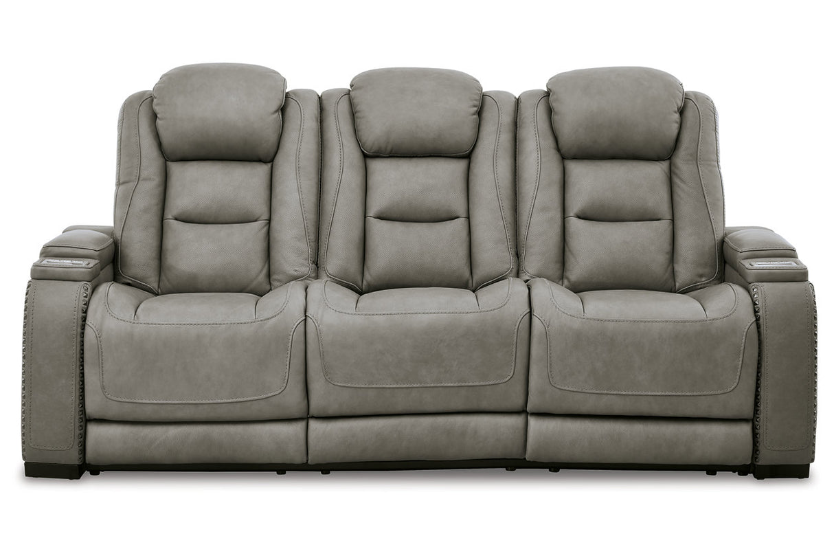 The Man-Den Gray Power Reclining Sofa -  - Luna Furniture