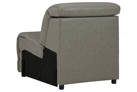 Correze Gray Armless Chair from Ashley Furniture - Luna Furniture