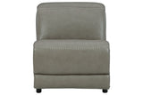 Correze Gray Armless Chair from Ashley - Luna Furniture