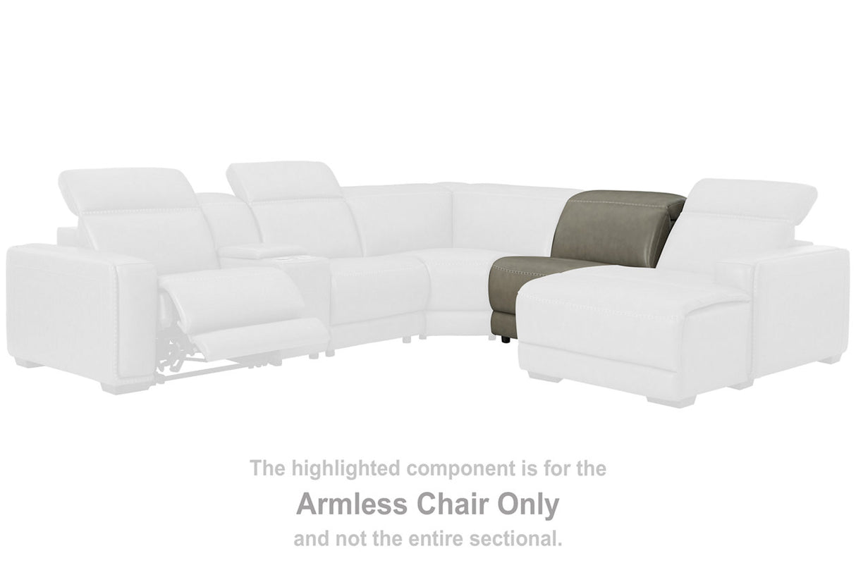 Correze Gray Armless Chair from Ashley - Luna Furniture