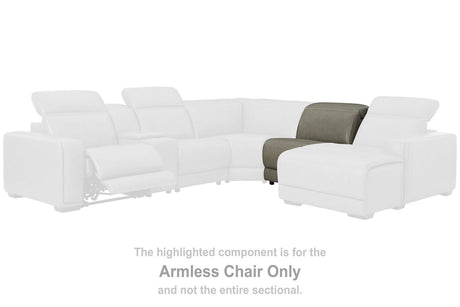 Correze Gray Armless Chair from Ashley - Luna Furniture