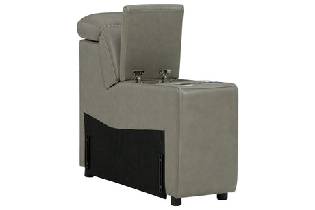 Correze Gray Console with Storage from Ashley - Luna Furniture