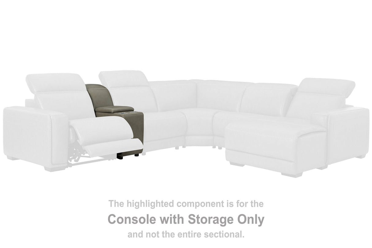 Correze Gray Console with Storage from Ashley - Luna Furniture