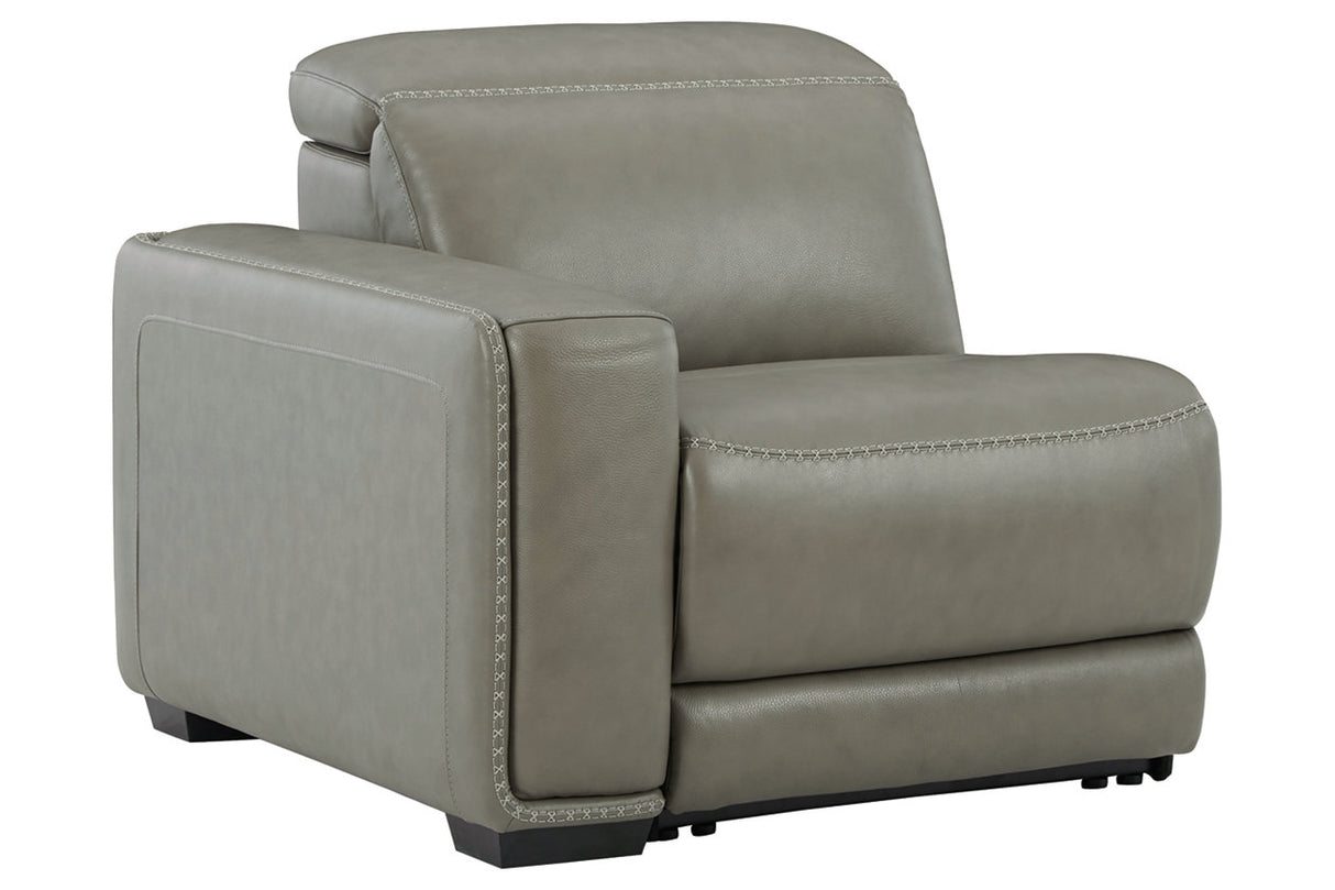 Correze Gray Left-Arm Facing Power Recliner from Ashley - Luna Furniture