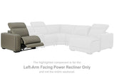 Correze Gray Left-Arm Facing Power Recliner from Ashley - Luna Furniture