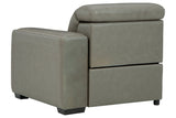Correze Gray Right-Arm Facing Power Recliner from Ashley - Luna Furniture