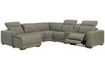 Correze Gray 6-Piece Power Reclining Sectional with Chaise