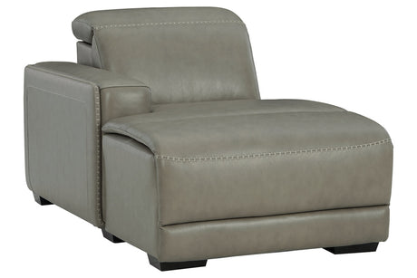 Correze Gray Left-Arm Facing Power Reclining Back Chaise from Ashley - Luna Furniture