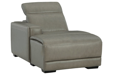 Correze Gray Left-Arm Facing Power Reclining Back Chaise from Ashley - Luna Furniture