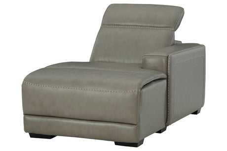 Correze Gray Right-Arm Facing Power Reclining Back Chaise from Ashley - Luna Furniture