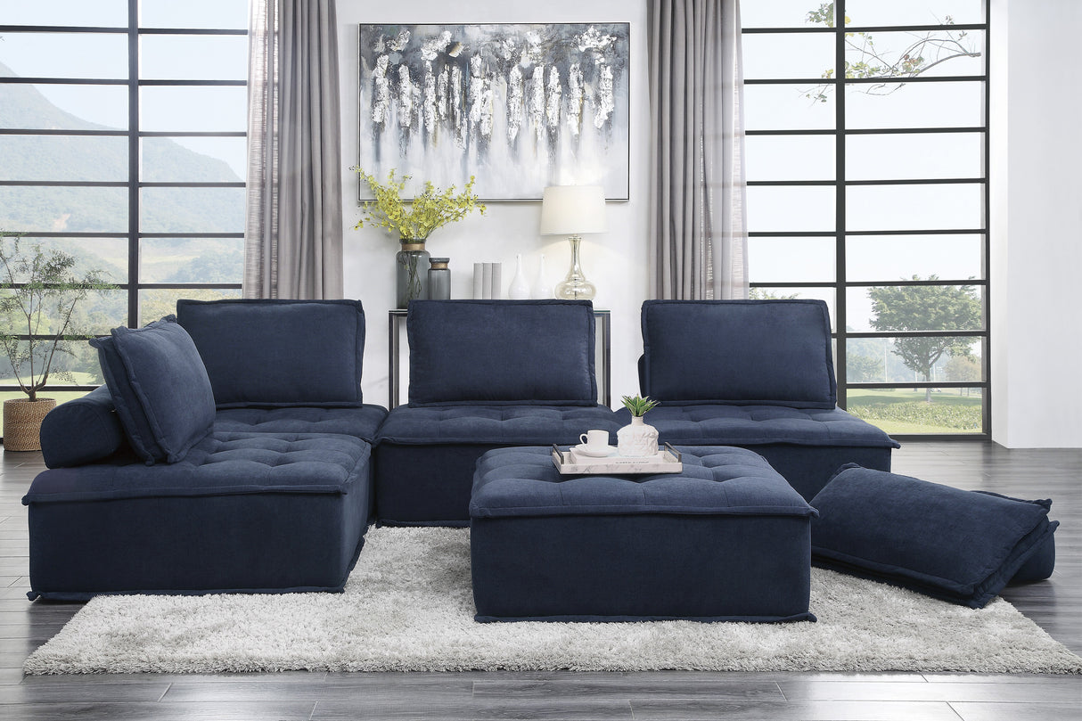 Ulrich Blue Modular 5-Piece Modular Sectional from Homelegance - Luna Furniture