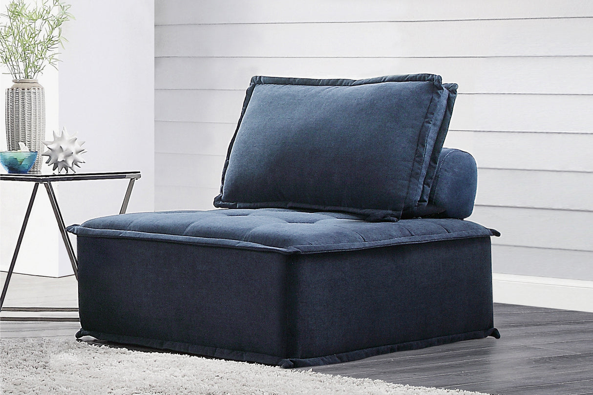 Ulrich Blue Modular Chair with Removable Bolster from Homelegance - Luna Furniture