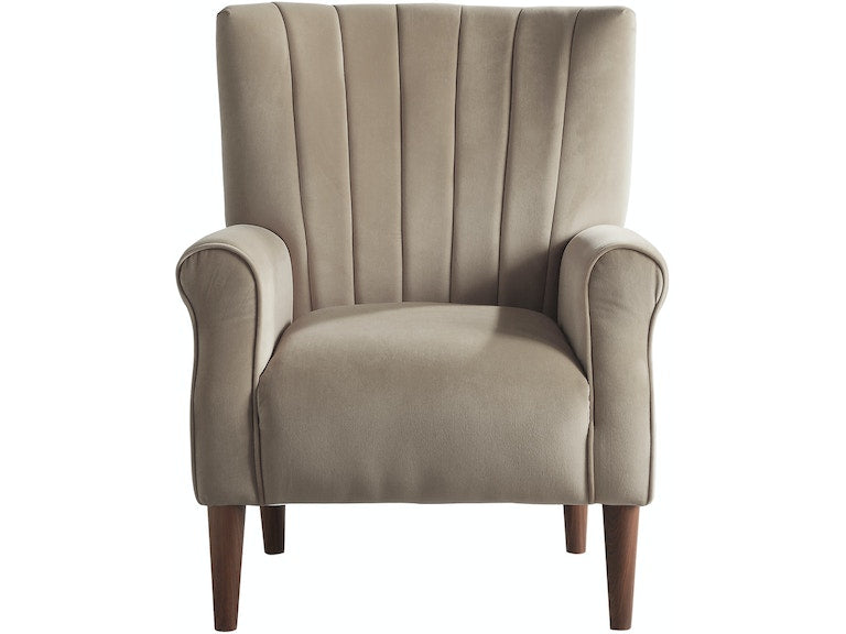 Urielle Brown Gray Velvet Accent Chair from Homelegance - Luna Furniture