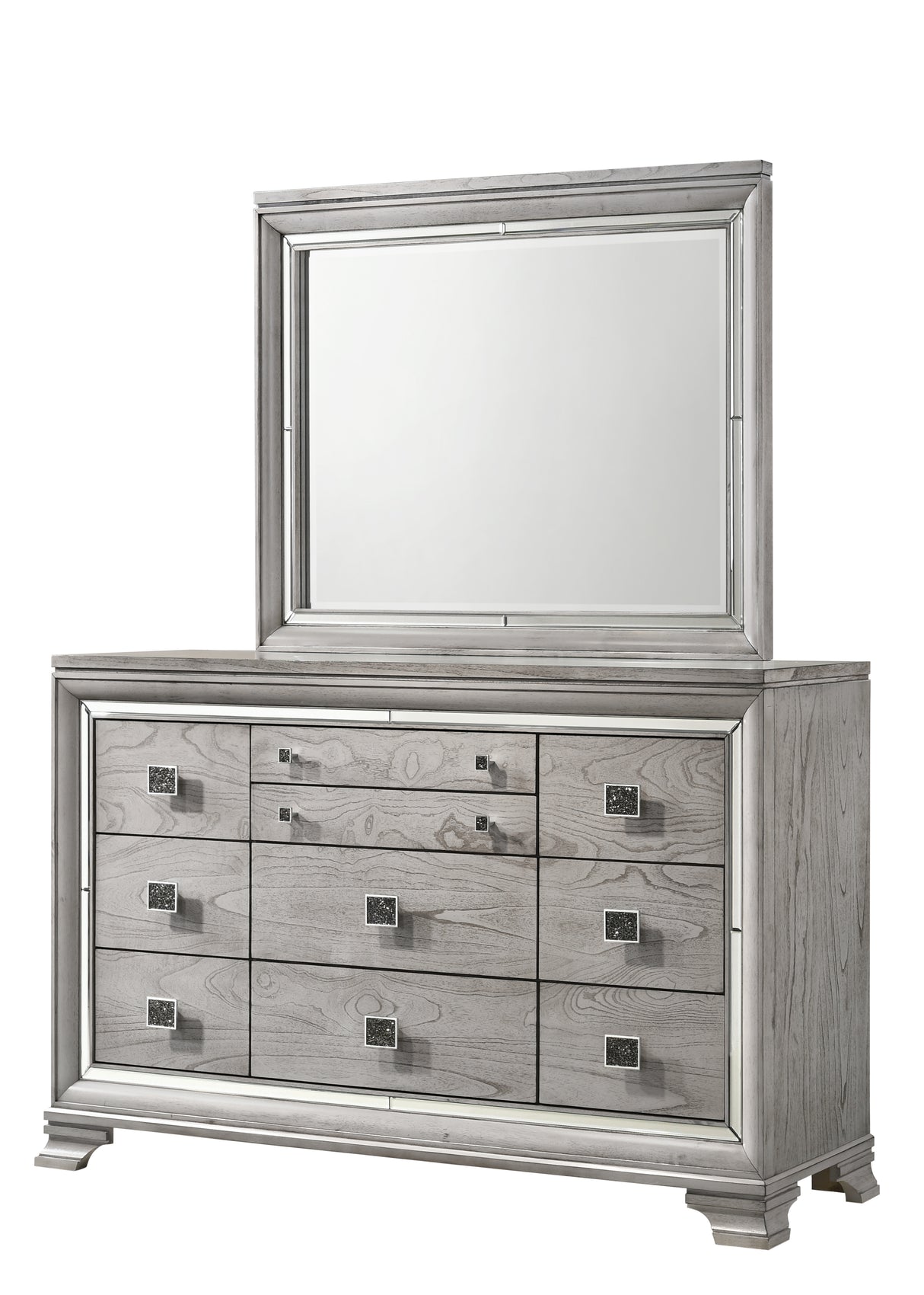 Vail Gray LED Upholstered Panel Bedroom Set - Luna Furniture Vail Gray LED Upholstered Panel Bedroom Set - Luna Furniture