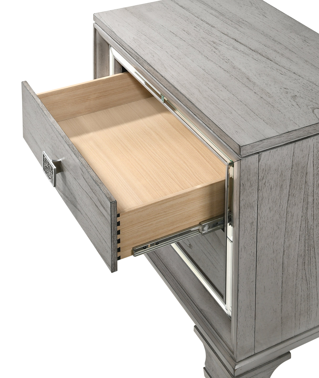 Vail Gray Nightstand from Crown Mark - Luna Furniture