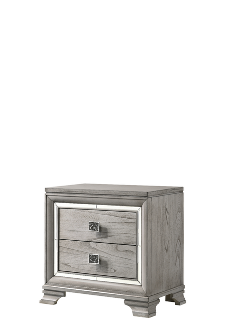 Vail Gray Nightstand from Crown Mark - Luna Furniture
