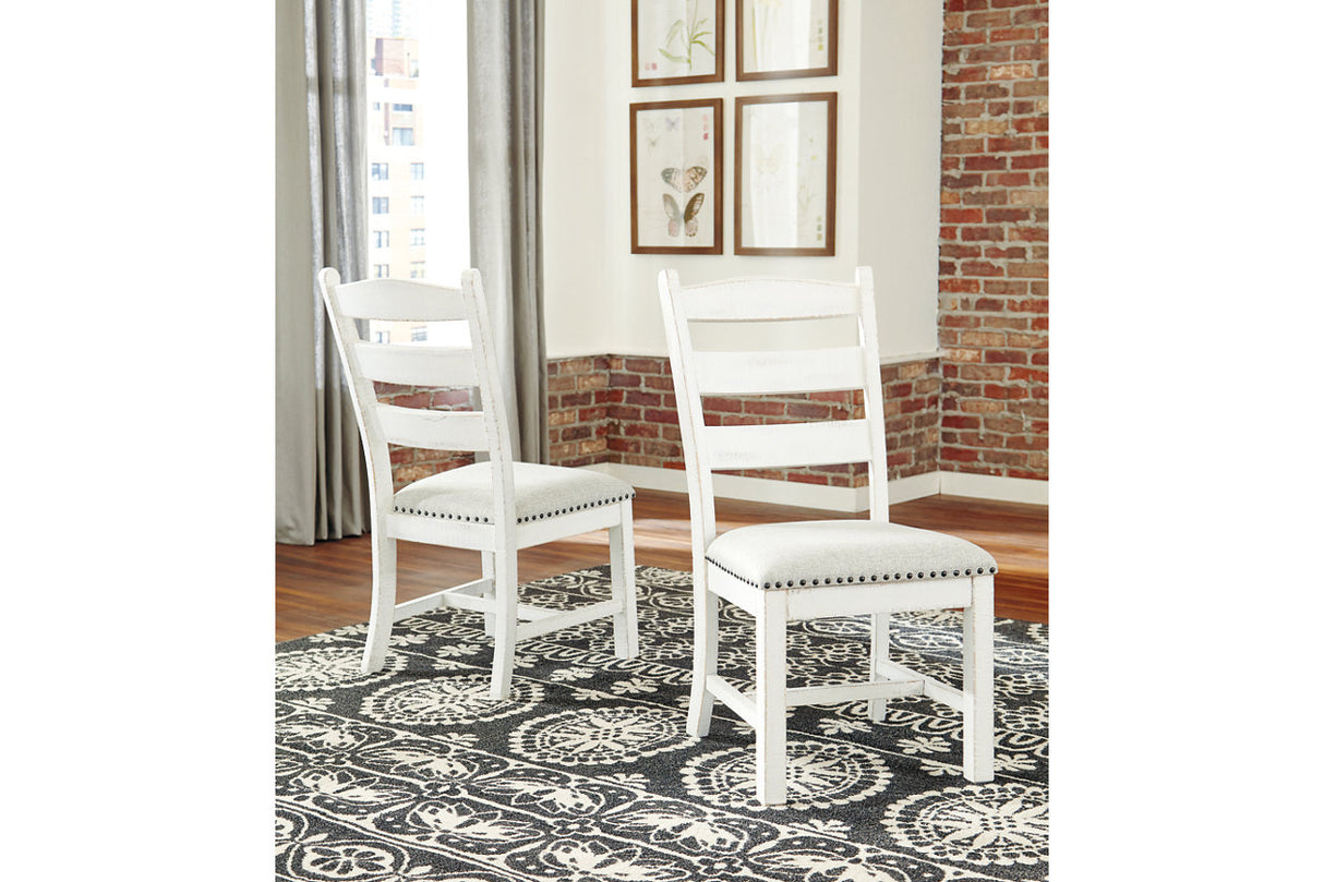 Valebeck Beige/White Dining Chair, Set of 2 from Ashley - Luna Furniture