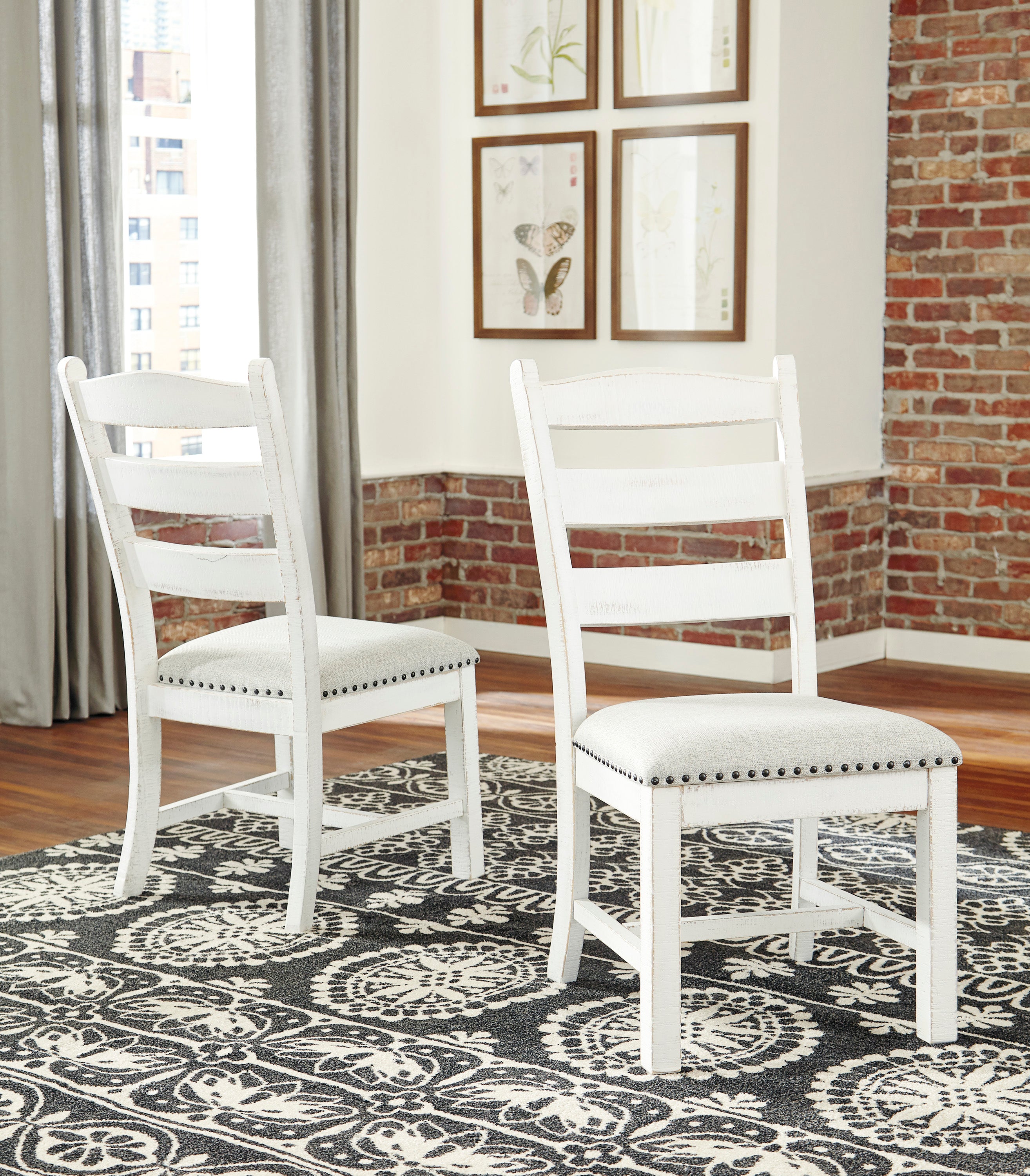 Ashley Valebeck White-Brown Dining Room Set - Luna Furniture