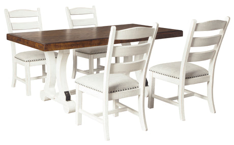 Valebeck Beige/White Rectangular Dining Set from Ashley - Luna Furniture