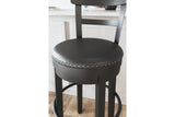 Valebeck Black Bar Height Barstool from Ashley - Luna Furniture