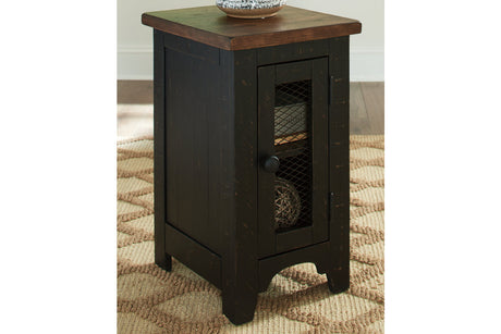 Valebeck Black/Brown Chairside End Table from Ashley - Luna Furniture