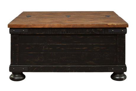 Valebeck Black/Brown Coffee Table with Lift Top from Ashley - Luna Furniture