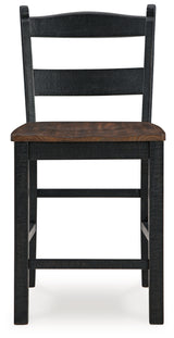 Valebeck Black/Brown Counter Height Barstool, Set of 2 from Ashley - Luna Furniture