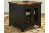Valebeck Black/Brown End Table from Ashley - Luna Furniture