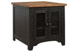 Valebeck Black/Brown End Table from Ashley - Luna Furniture