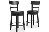 Valebeck Black Counter Height Barstool from Ashley - Luna Furniture