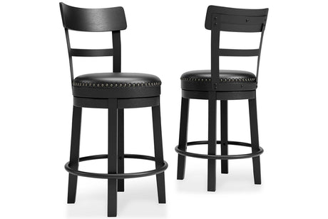 Valebeck Black Counter Height Barstool from Ashley - Luna Furniture
