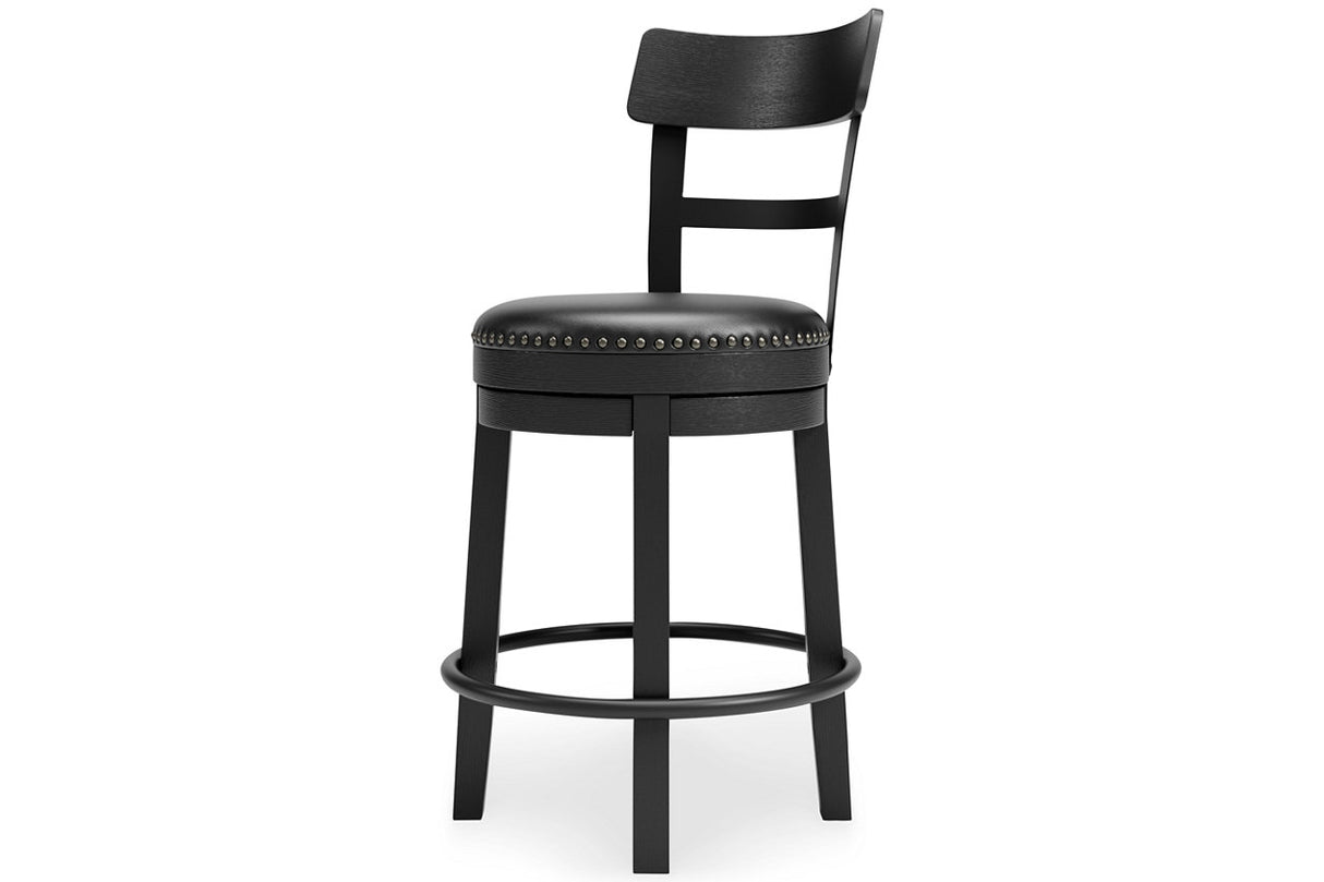 Valebeck Black Counter Height Barstool from Ashley - Luna Furniture