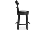 Valebeck Black Counter Height Barstool from Ashley - Luna Furniture