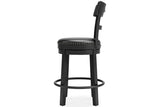 Valebeck Black Counter Height Barstool from Ashley - Luna Furniture