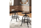 Valebeck Brown/Black Counter Height Barstool, Set of 2 from Ashley - Luna Furniture